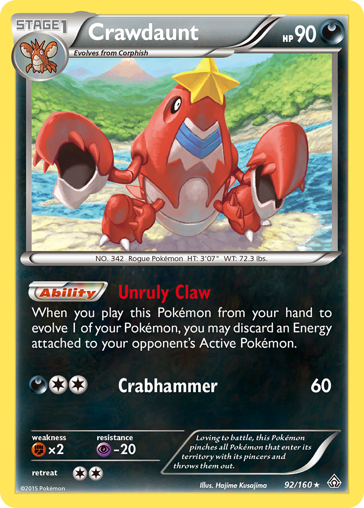 Crawdaunt (92/160) [XY: Primal Clash] | Anubis Games and Hobby