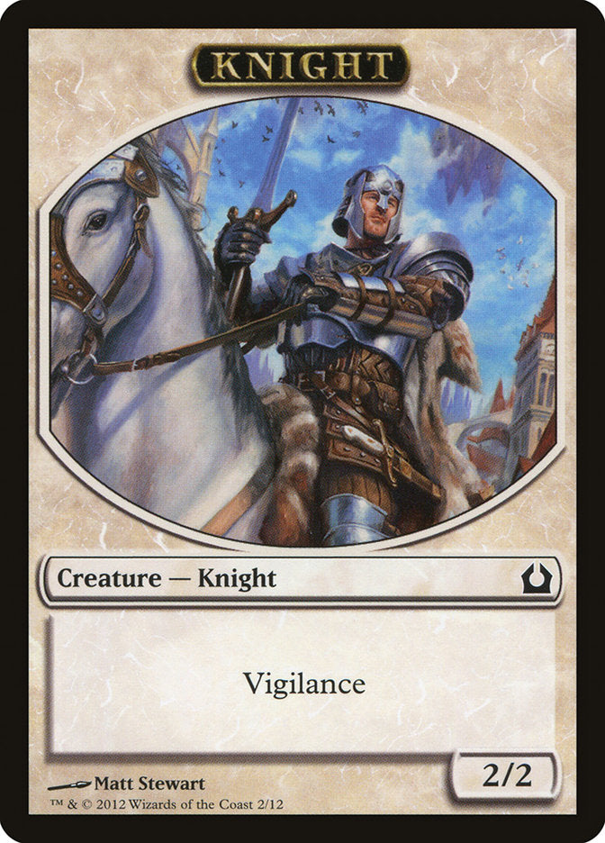 Knight Token [Return to Ravnica Tokens] | Anubis Games and Hobby