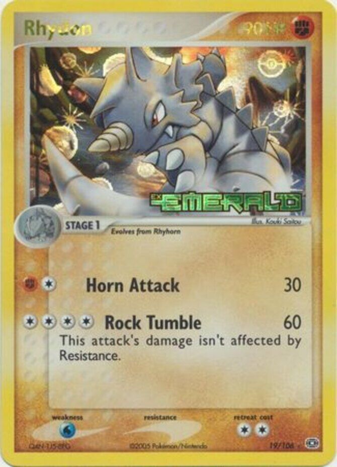 Rhydon (19/106) (Stamped) [EX: Emerald] | Anubis Games and Hobby