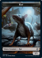 Rat // Zombie Double-Sided Token [Dungeons & Dragons: Adventures in the Forgotten Realms Commander Tokens] | Anubis Games and Hobby