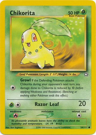 Chikorita (54/111) [Neo Genesis Unlimited] | Anubis Games and Hobby