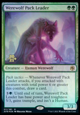 Werewolf Pack Leader [Dungeons & Dragons: Adventures in the Forgotten Realms Prerelease Promos] | Anubis Games and Hobby