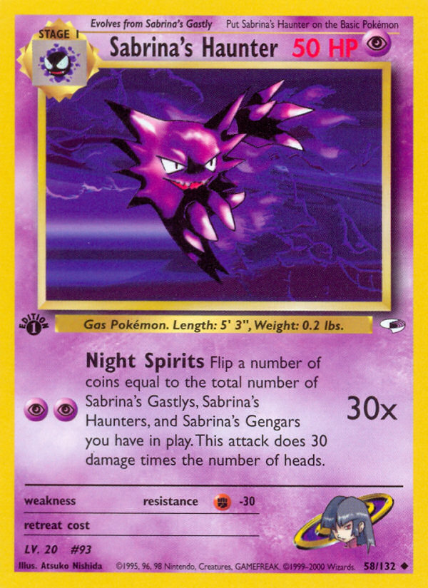 Sabrina's Haunter (58/132) [Gym Heroes 1st Edition] | Anubis Games and Hobby