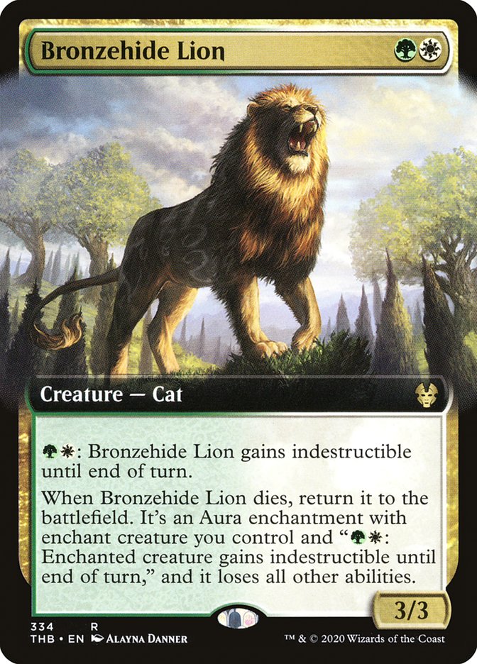 Bronzehide Lion (Extended Art) [Theros Beyond Death] | Anubis Games and Hobby