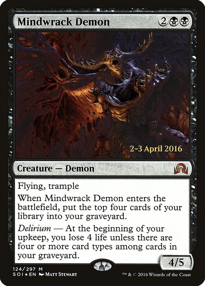 Mindwrack Demon [Shadows over Innistrad Prerelease Promos] | Anubis Games and Hobby