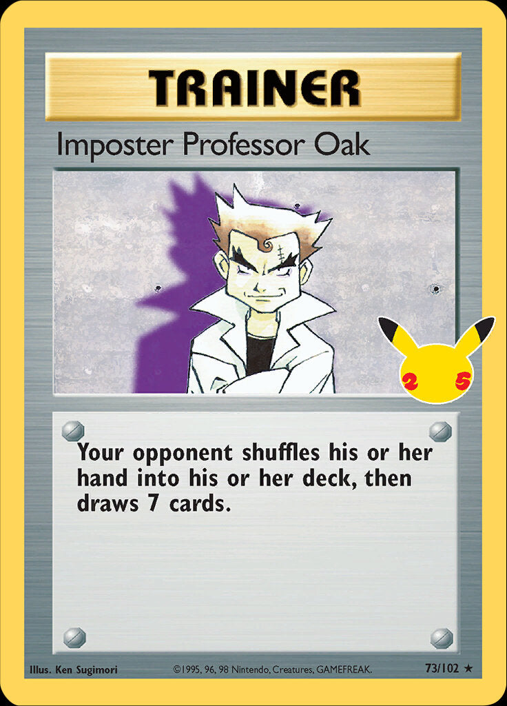 Imposter Professor Oak (73/102) [Celebrations: 25th Anniversary - Classic Collection] | Anubis Games and Hobby