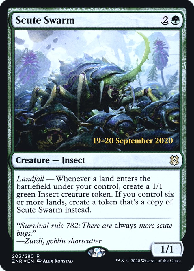 Scute Swarm [Zendikar Rising Prerelease Promos] | Anubis Games and Hobby