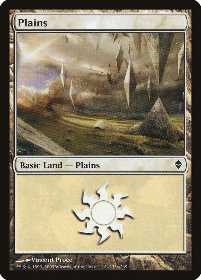 Plains (233a) [Zendikar] | Anubis Games and Hobby