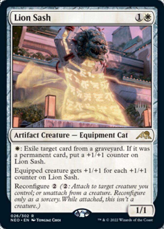 Lion Sash (Promo Pack) [Kamigawa: Neon Dynasty Promos] | Anubis Games and Hobby