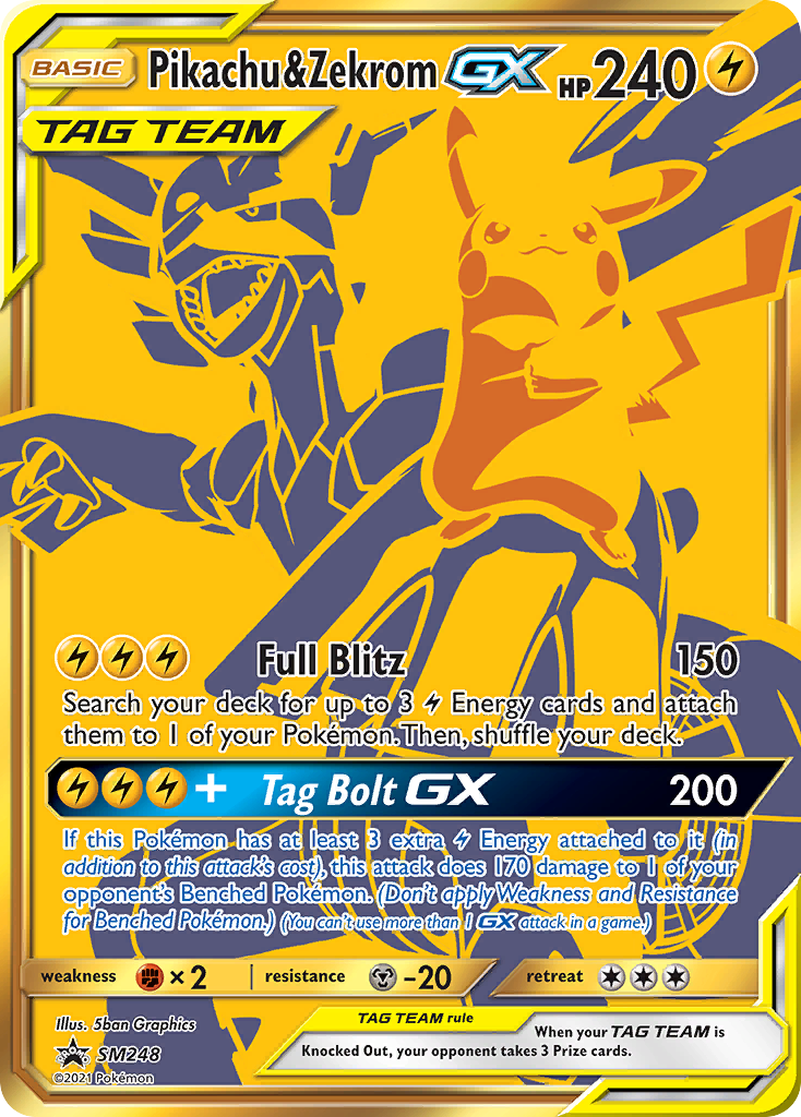 Pikachu & Zekrom GX (SM248) (Jumbo Card) [Sun & Moon: Black Star Promos] | Anubis Games and Hobby