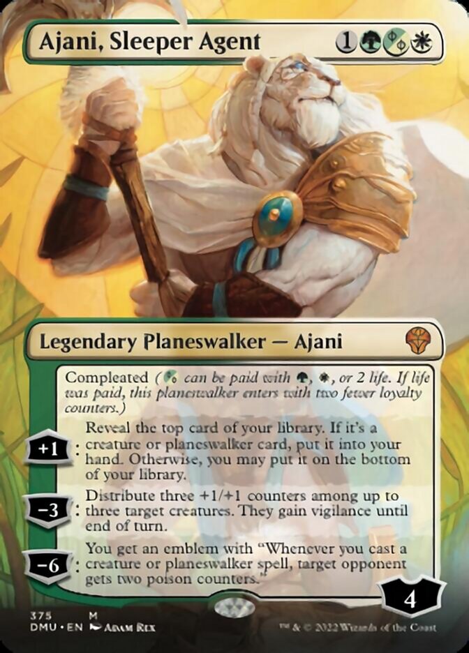 Ajani, Sleeper Agent (Borderless) (375) [Dominaria United] | Anubis Games and Hobby