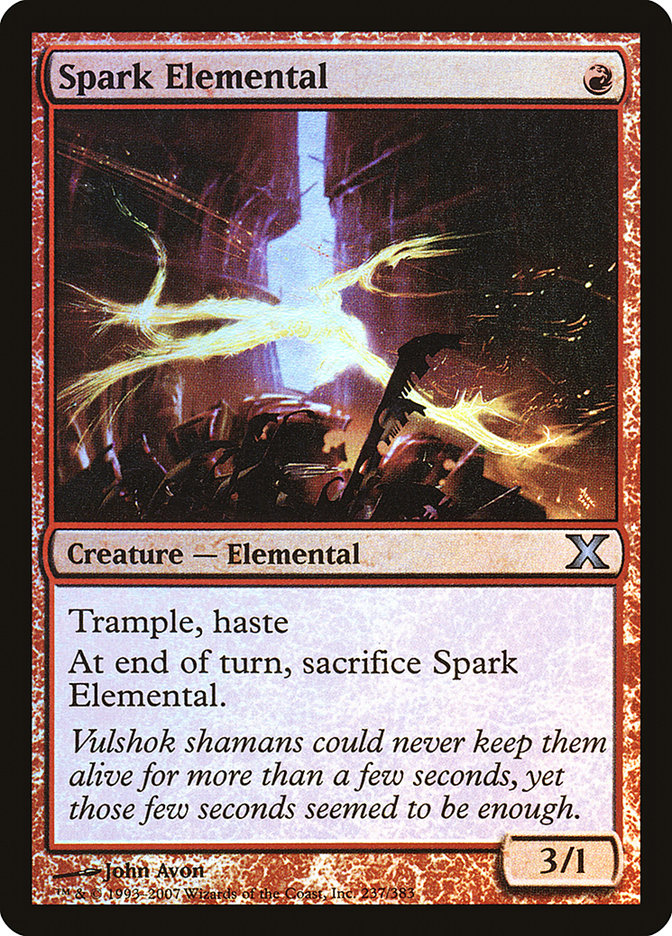 Spark Elemental (Premium Foil) [Tenth Edition] | Anubis Games and Hobby