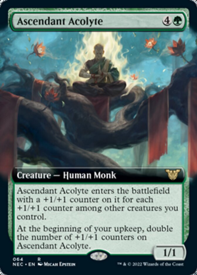 Ascendant Acolyte (Extended) [Kamigawa: Neon Dynasty Commander] | Anubis Games and Hobby