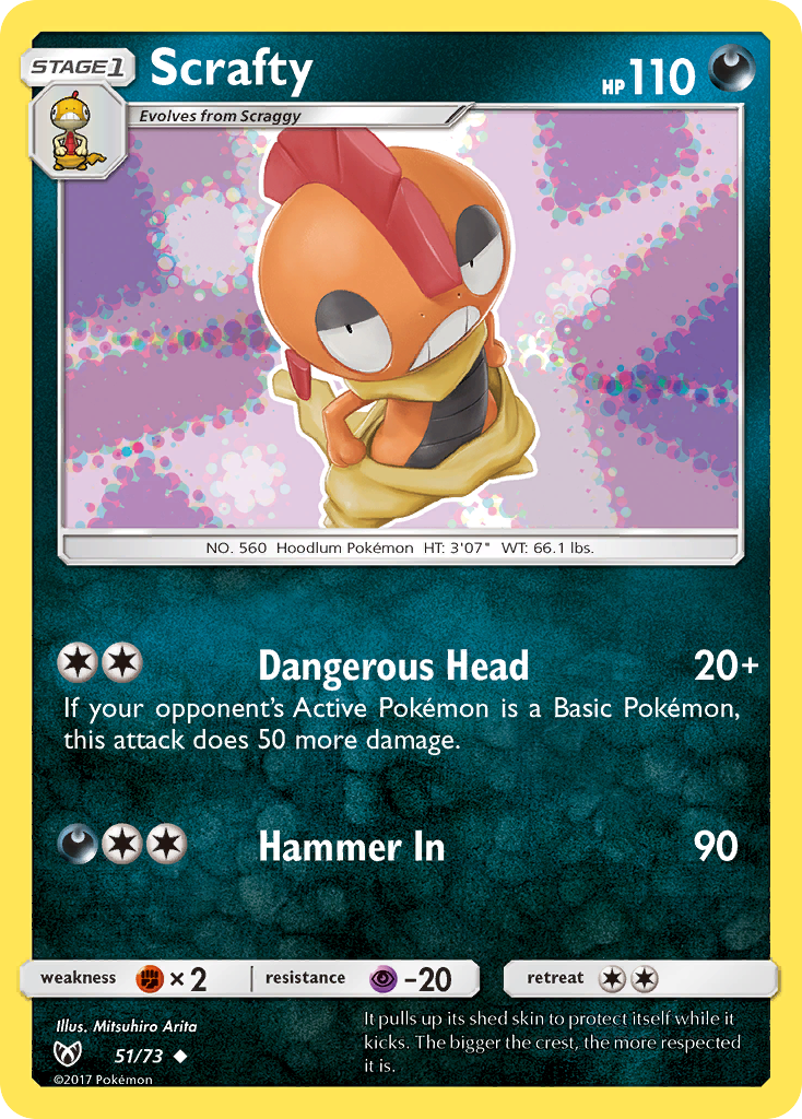 Scrafty (51/73) [Sun & Moon: Shining Legends] | Anubis Games and Hobby