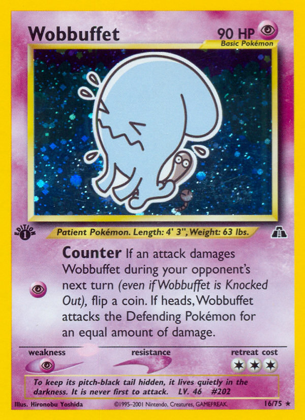 Wobbuffet (16/75) [Neo Discovery 1st Edition] | Anubis Games and Hobby