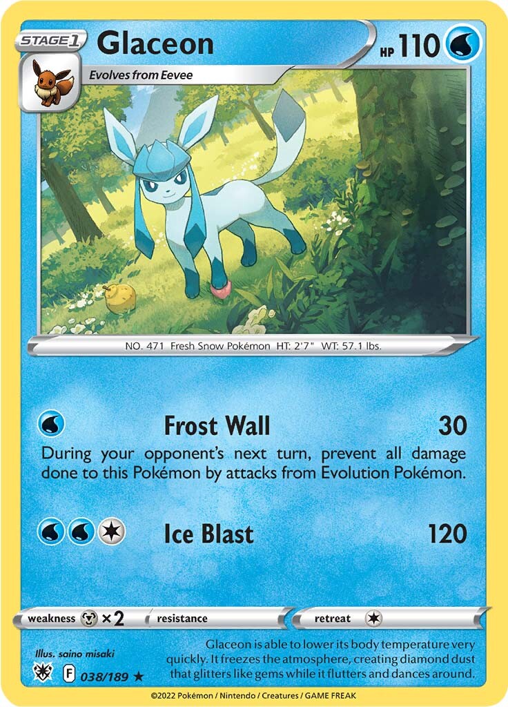 Glaceon (038/189) [Sword & Shield: Astral Radiance] | Anubis Games and Hobby