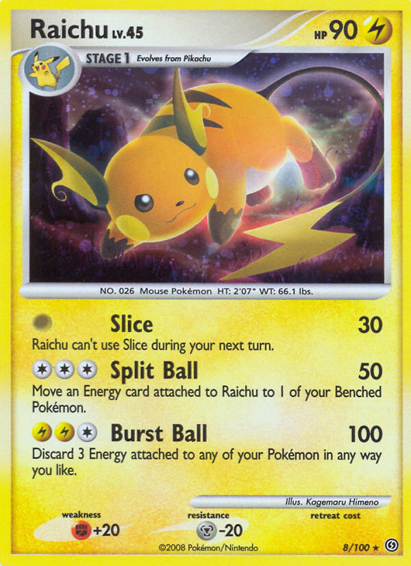 Raichu (8/100) [Diamond & Pearl: Stormfront] | Anubis Games and Hobby