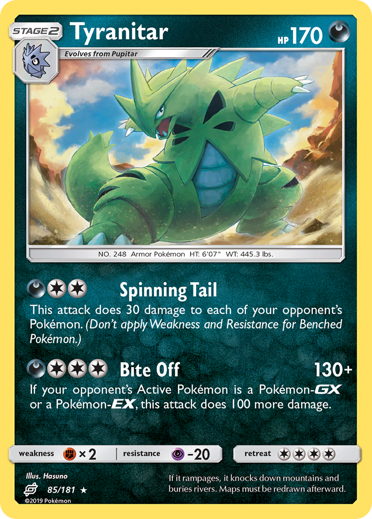 Tyranitar (85/181) [Sun & Moon: Team Up] | Anubis Games and Hobby