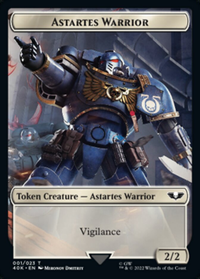 Astartes Warrior (001) // Robot Double-Sided Token [Warhammer 40,000 Tokens] | Anubis Games and Hobby