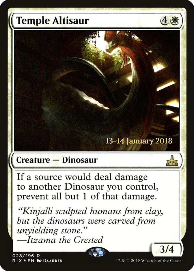 Temple Altisaur [Rivals of Ixalan Prerelease Promos] | Anubis Games and Hobby