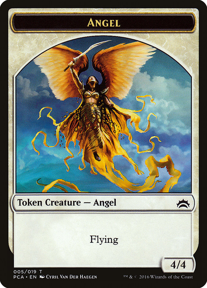 Angel // Saproling Double-Sided Token [Planechase Anthology Tokens] | Anubis Games and Hobby
