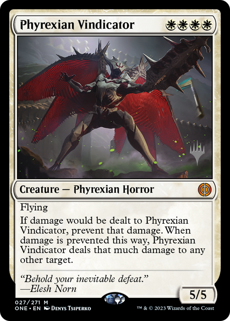 Phyrexian Vindicator (Promo Pack) [Phyrexia: All Will Be One Promos] | Anubis Games and Hobby