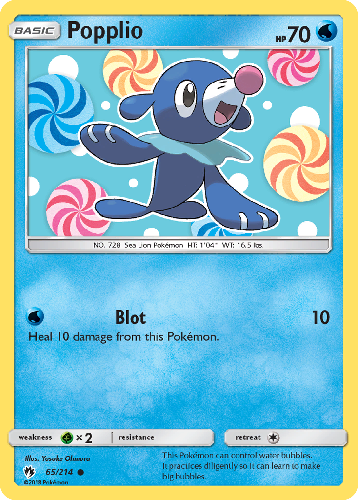 Popplio (65/214) [Sun & Moon: Lost Thunder] | Anubis Games and Hobby