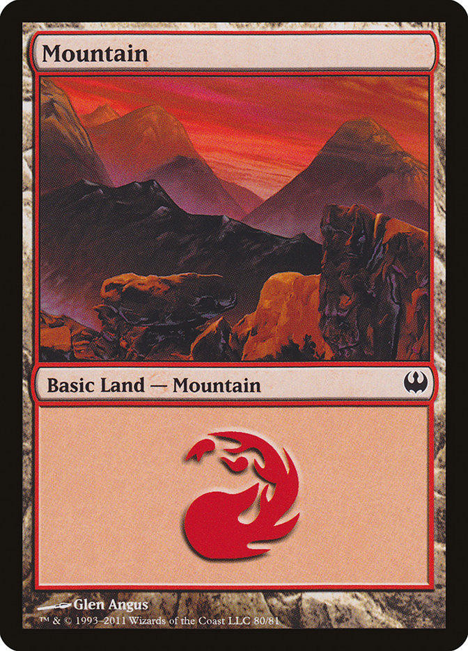 Mountain (80) [Duel Decks: Knights vs. Dragons] | Anubis Games and Hobby