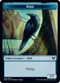 Bird (005) // Soldier Double-Sided Token [Kaldheim Commander Tokens] | Anubis Games and Hobby