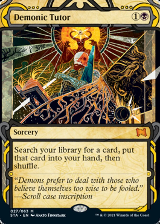 Demonic Tutor (Foil Etched) [Strixhaven: School of Mages Mystical Archive] | Anubis Games and Hobby