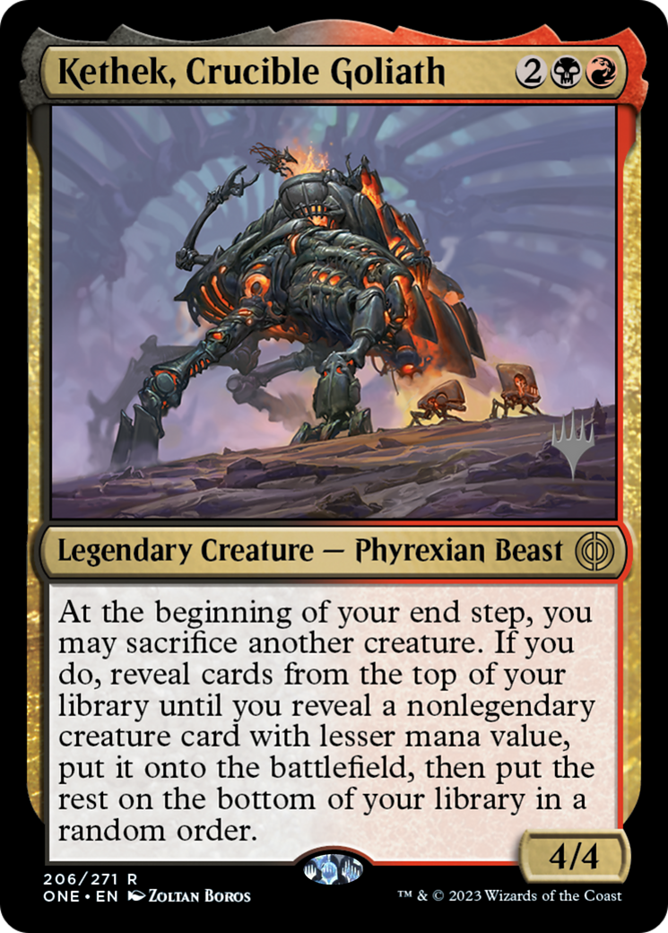 Kethek, Crucible Goliath (Promo Pack) [Phyrexia: All Will Be One Promos] | Anubis Games and Hobby