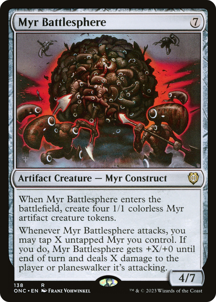 Myr Battlesphere [Phyrexia: All Will Be One Commander] | Anubis Games and Hobby
