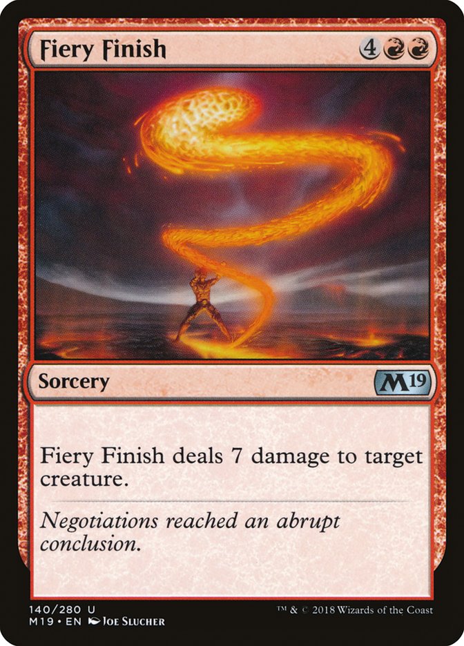 Fiery Finish [Core Set 2019] | Anubis Games and Hobby