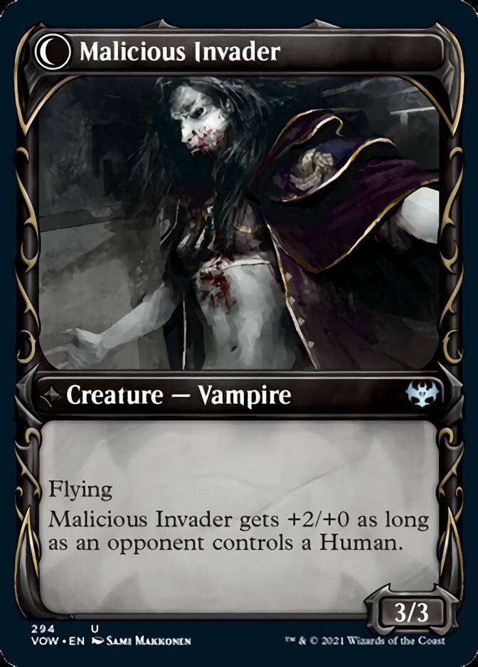 Innocent Traveler // Malicious Invader (Showcase Fang Frame) [Innistrad: Crimson Vow] | Anubis Games and Hobby