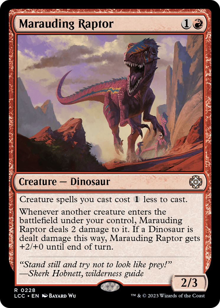 Marauding Raptor [The Lost Caverns of Ixalan Commander] | Anubis Games and Hobby