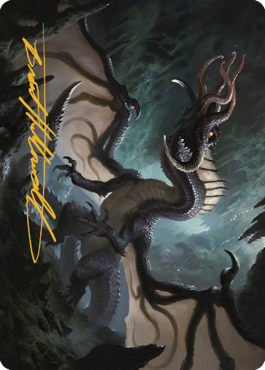 Brainstealer Dragon Art Card (Gold-Stamped Signature) [Commander Legends: Battle for Baldur's Gate Art Series] | Anubis Games and Hobby