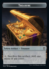 Treasure // Skeleton Double-Sided Token [Commander Legends: Battle for Baldur's Gate Tokens] | Anubis Games and Hobby