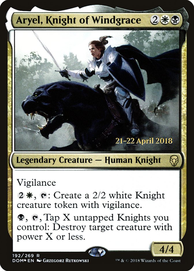 Aryel, Knight of Windgrace [Dominaria Prerelease Promos] | Anubis Games and Hobby