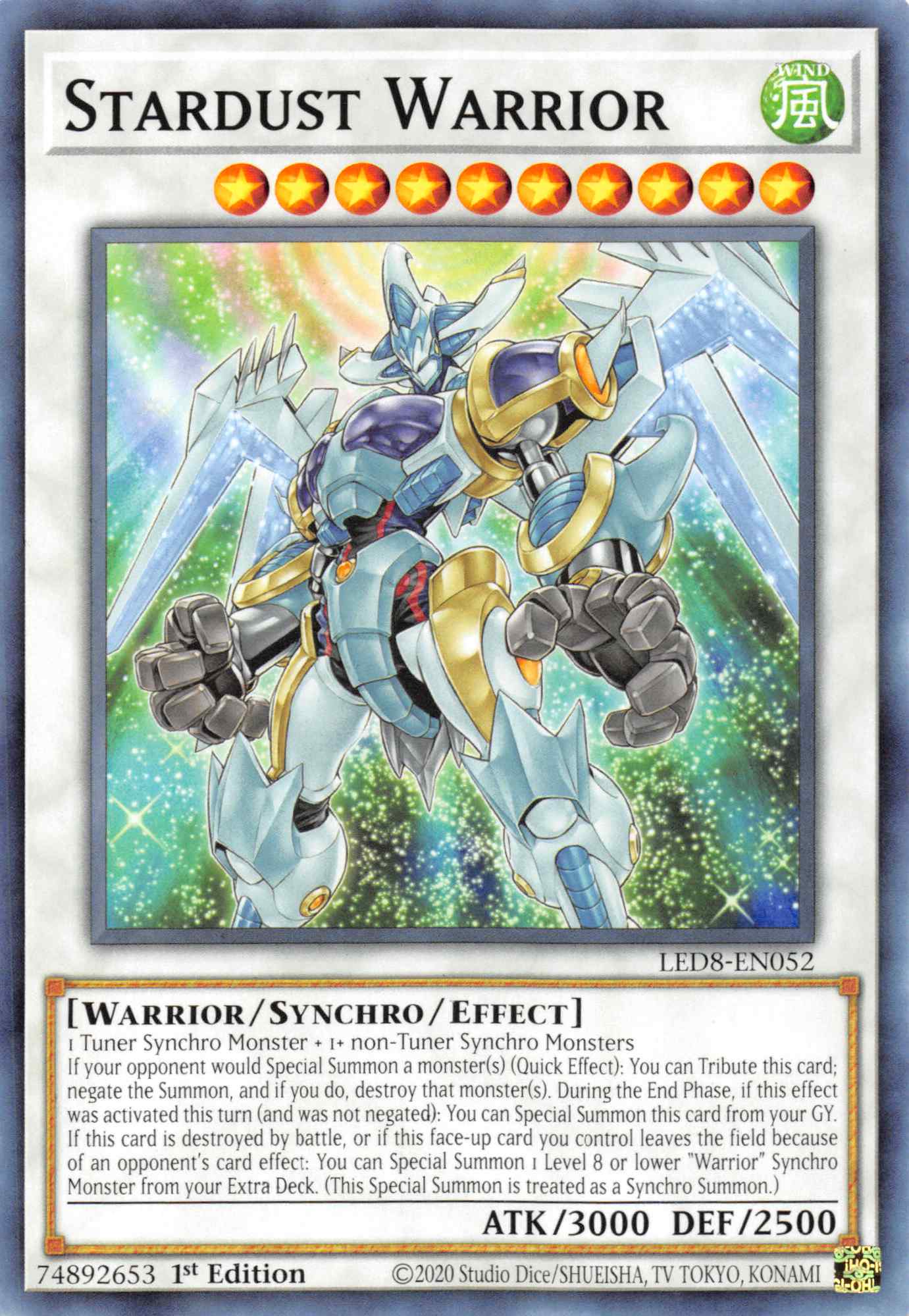 Stardust Warrior [LED8-EN052] Common | Anubis Games and Hobby