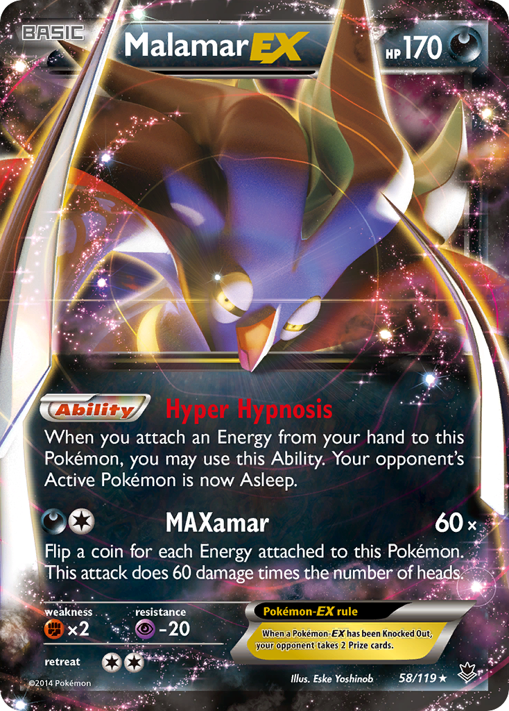 Malamar EX (58/119) [XY: Phantom Forces] | Anubis Games and Hobby