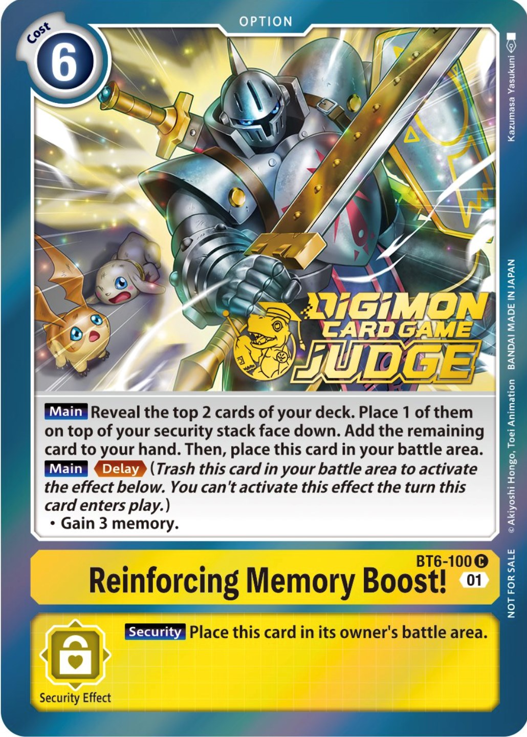 Reinforcing Memory Boost! [BT6-100] (Judge Pack 3) [Double Diamond Promos] | Anubis Games and Hobby