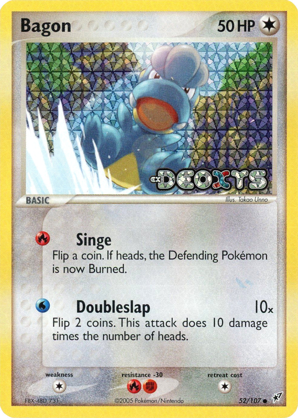 Bagon (52/107) (Stamped) [EX: Deoxys] | Anubis Games and Hobby