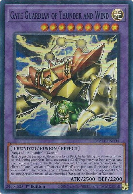 Gate Guardian of Thunder and Wind [MAZE-EN004] Super Rare | Anubis Games and Hobby