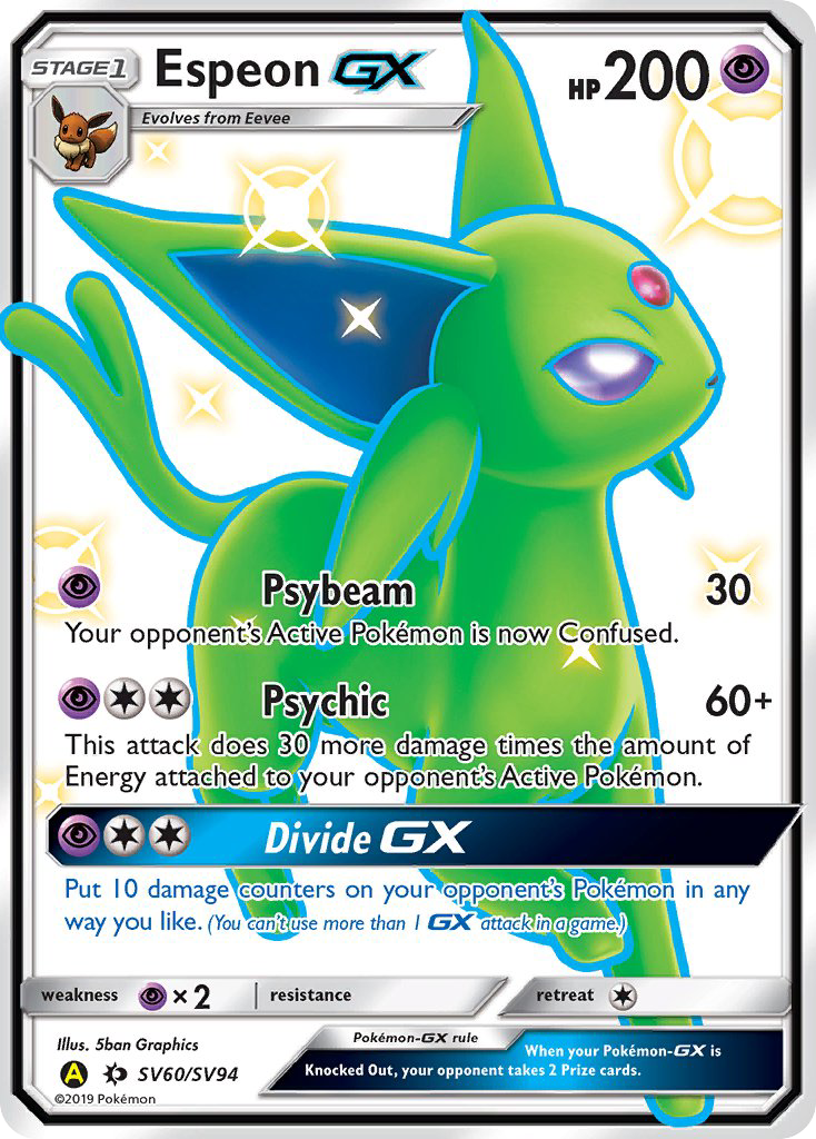 Espeon GX (SV60/SV94) [Sun & Moon: Hidden Fates - Shiny Vault] | Anubis Games and Hobby