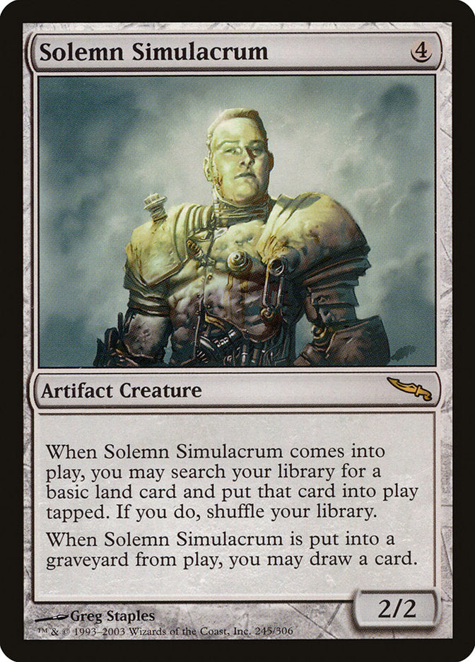 Solemn Simulacrum [Mirrodin] | Anubis Games and Hobby
