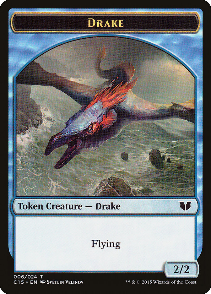 Drake // Elemental (020) Double-Sided Token [Commander 2015 Tokens] | Anubis Games and Hobby