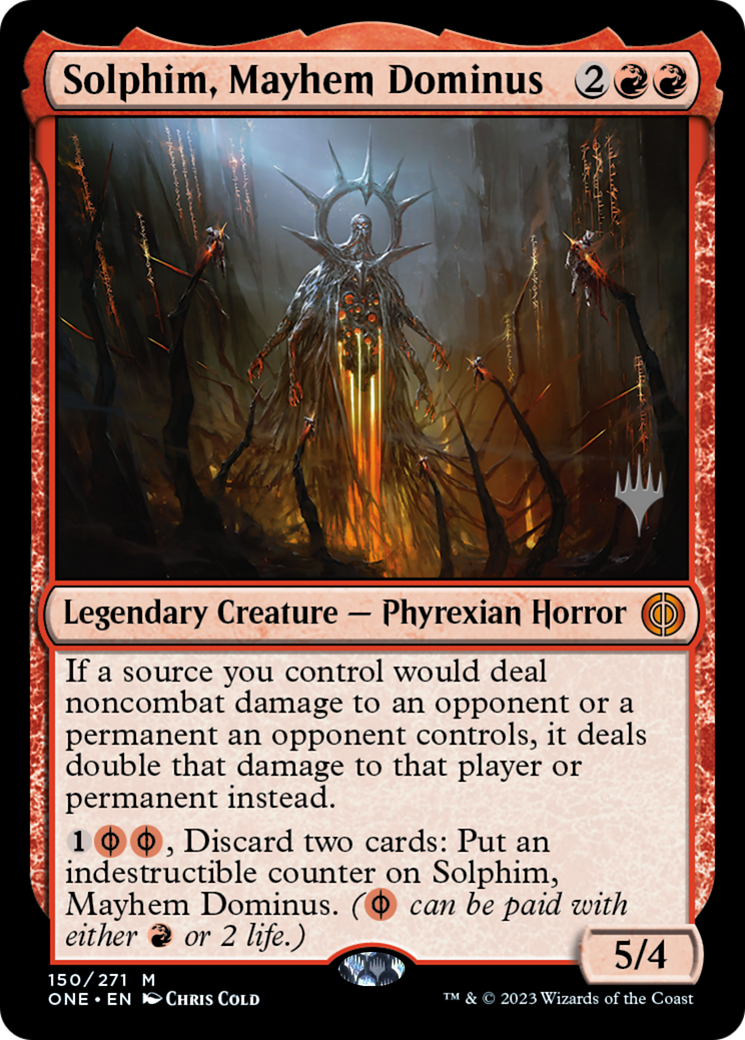 Solphim, Mayhem Dominus (Promo Pack) [Phyrexia: All Will Be One Promos] | Anubis Games and Hobby