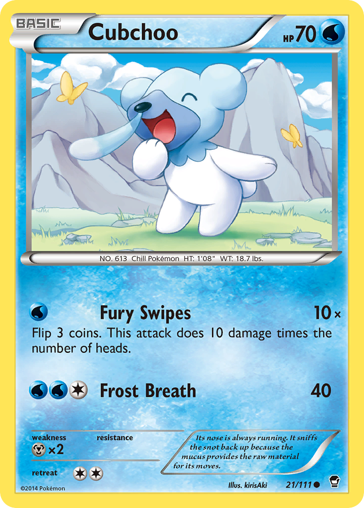 Cubchoo (21/111) [XY: Furious Fists] | Anubis Games and Hobby