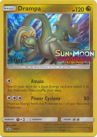 Drampa (SM21) (Staff Prerelease Promo) [Sun & Moon: Black Star Promos] | Anubis Games and Hobby
