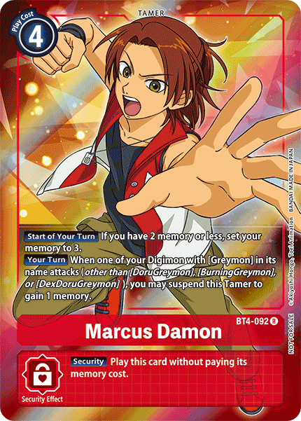 Marcus Damon [BT4-092] (Buy-A-Box Promo) [Great Legend Promos] | Anubis Games and Hobby